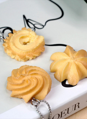 趣味仿真糖葫芦曲奇饼干章鱼丸小礼物个性男女项链吊坠配饰装饰品