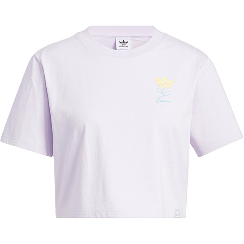 正品Adidas/阿迪达斯三叶草夏季女子运动休闲透气短袖T恤HP0093 - 图3