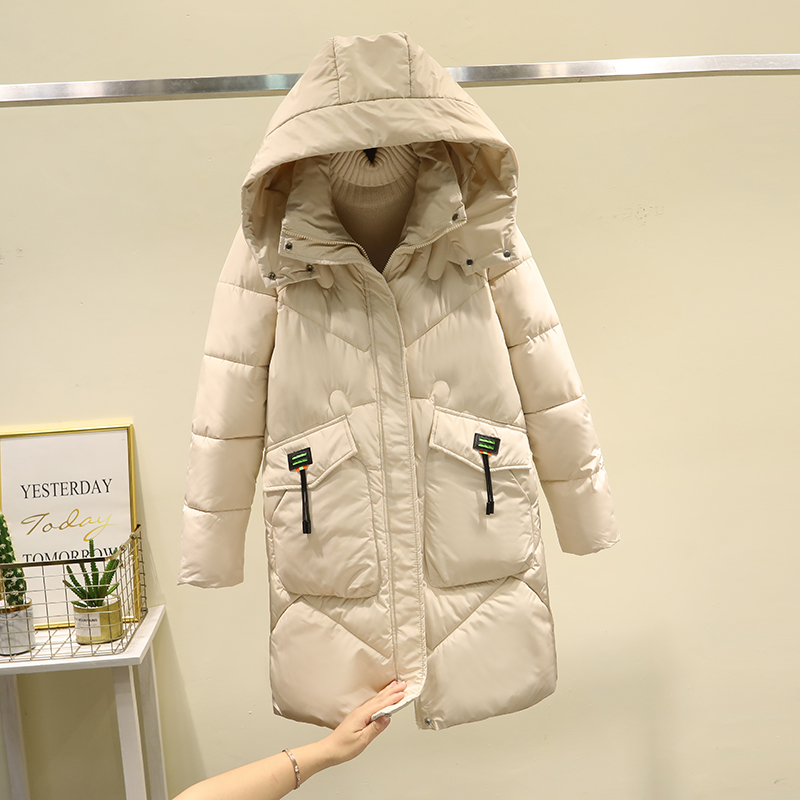 羽绒棉服冬季女款2023年新款中长款韩版宽松加厚棉衣棉袄保暖外套