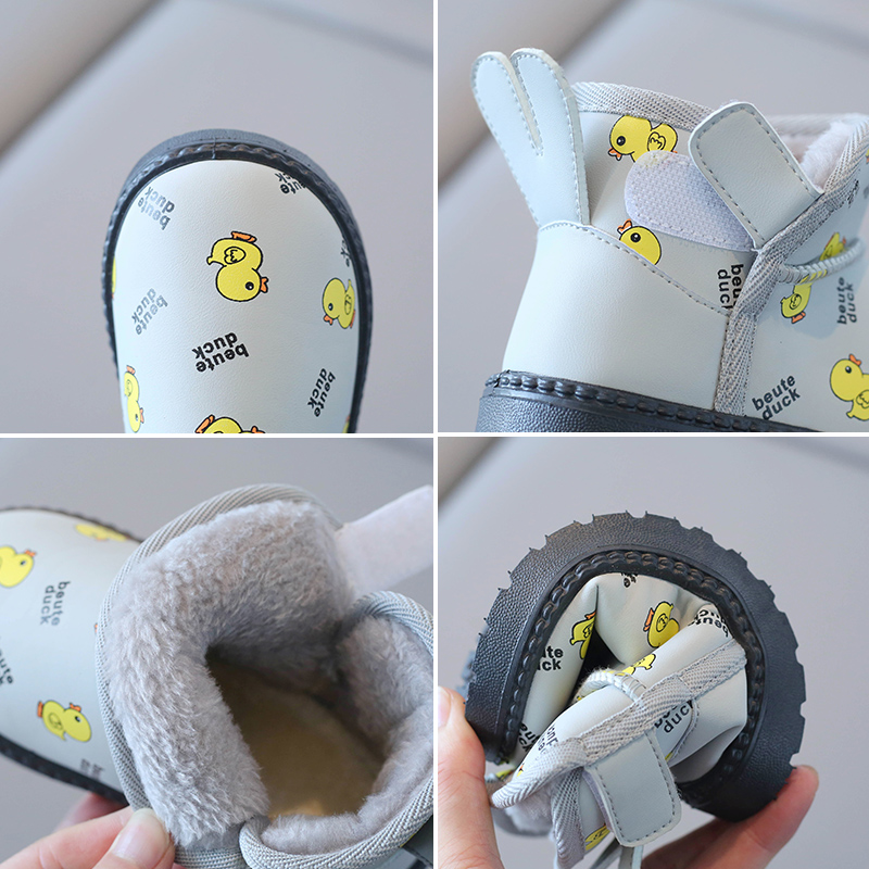 2025冬季女童短靴子防滑加绒儿童雪地靴男童棉鞋防水宝宝保暖加厚,淘宝优惠券,粉丝福利购,淘宝优惠卷