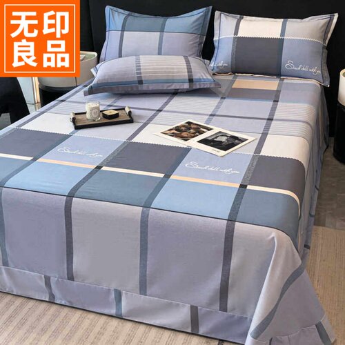 无印良品纯棉加厚床单单件100全棉新疆棉学生宿舍单人被单0.9米床 - 图2
