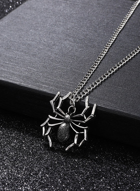 cross-border Halloween jewelry spider pendant punk necklace