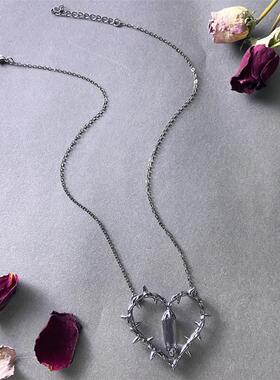 心芒刺项链Necklace Dark Witch Heart Pendant Clavicular chain