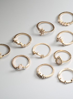 European American style new rings atmosphere joint ring 戒指