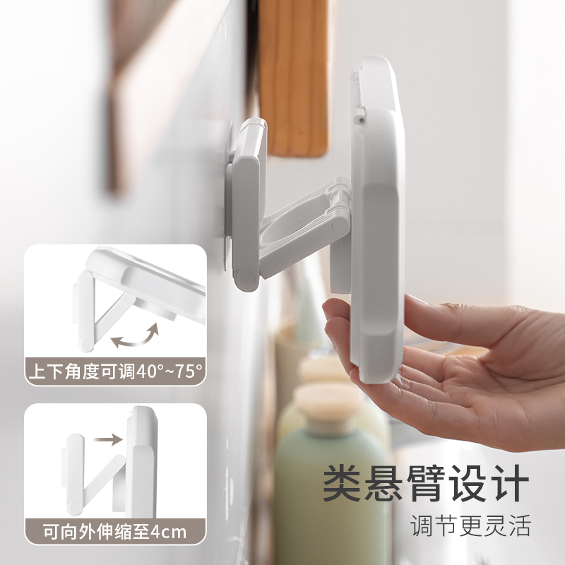 懒角落防水手机盒卫生间浴室洗澡追剧手机支架免打孔壁挂置物架子 - 图3