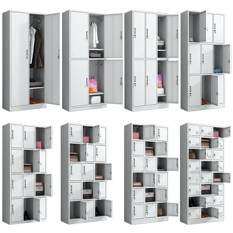 钢制员工多门更衣柜车间换衣柜学校宿舍储物柜鞋柜带锁餐厅碗柜子,淘宝优惠券,粉丝福利购,淘宝优惠卷
