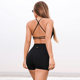 High waist three-quarter fitness shorts