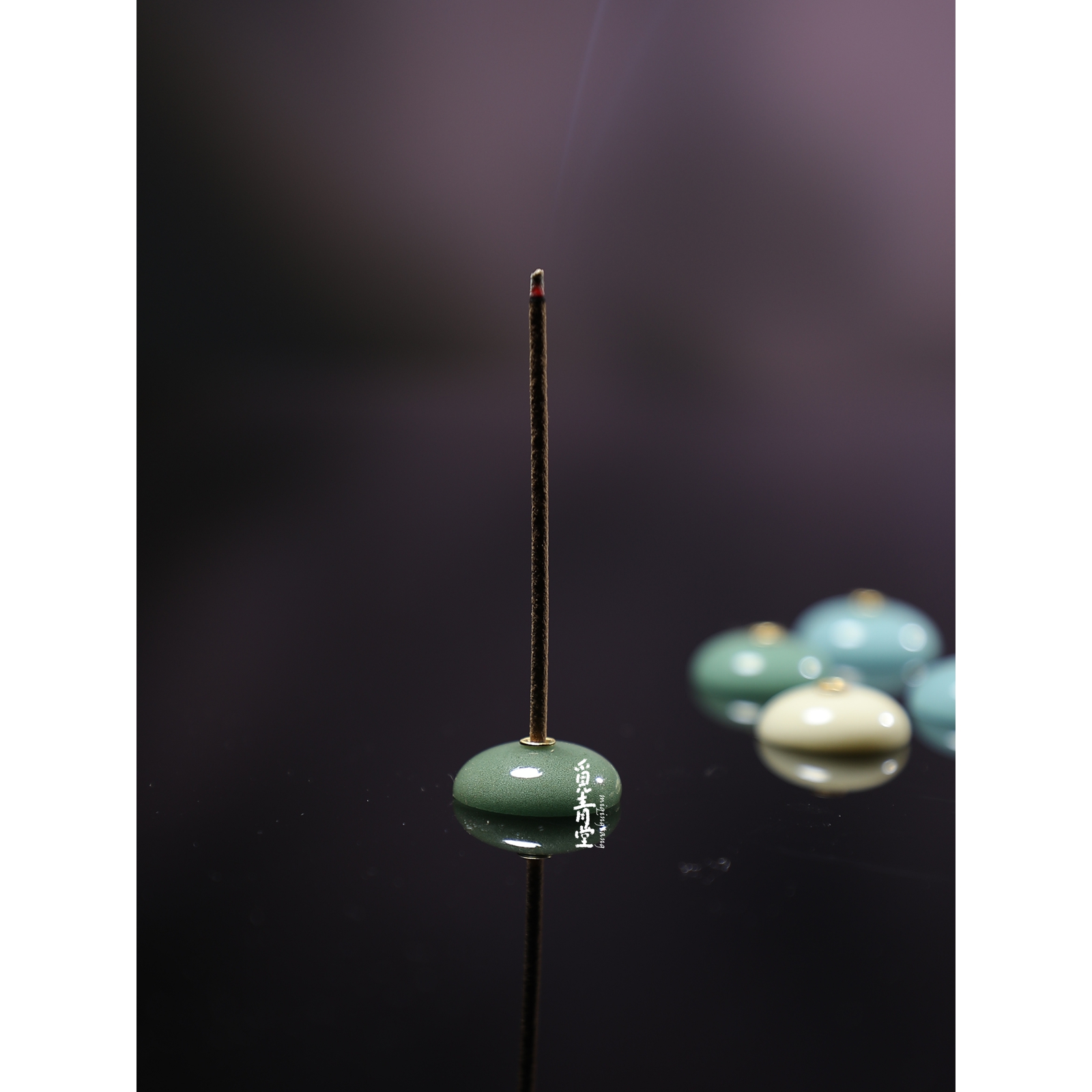 觅青堂龙泉青瓷纯手工香插中式香道香器香座香托香薰香炉香道配件 - 图1