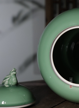 觅青堂中式手工盖罐家居饰品