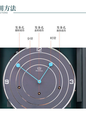 德国美时嘉落地钟机械轻奢现代