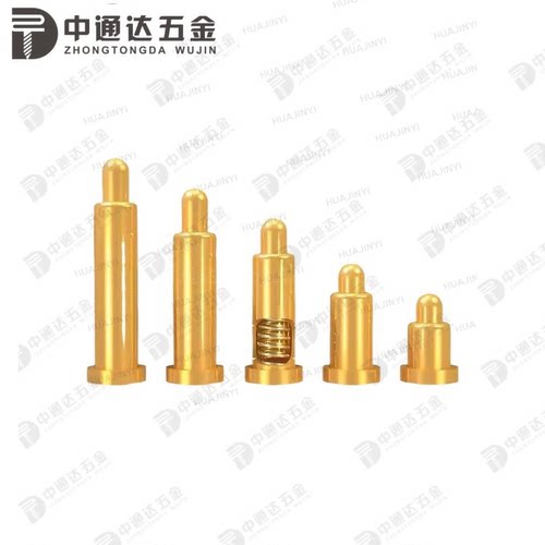 铜镀金弹簧针测试弹针手机顶针pogopin连接器导电极铜针单头现货 - 图0