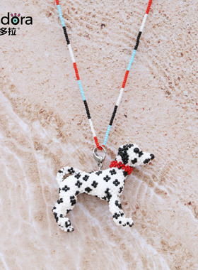 比多拉原创手工串珠腊肠狗项链
