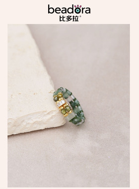 原创手工串珠TILA提拉天然石戒指