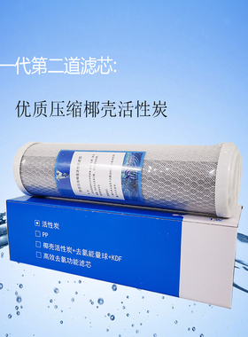 单只装中脉颐芯净水器水机滤芯PP棉活性炭滤芯一代二代水机滤芯
