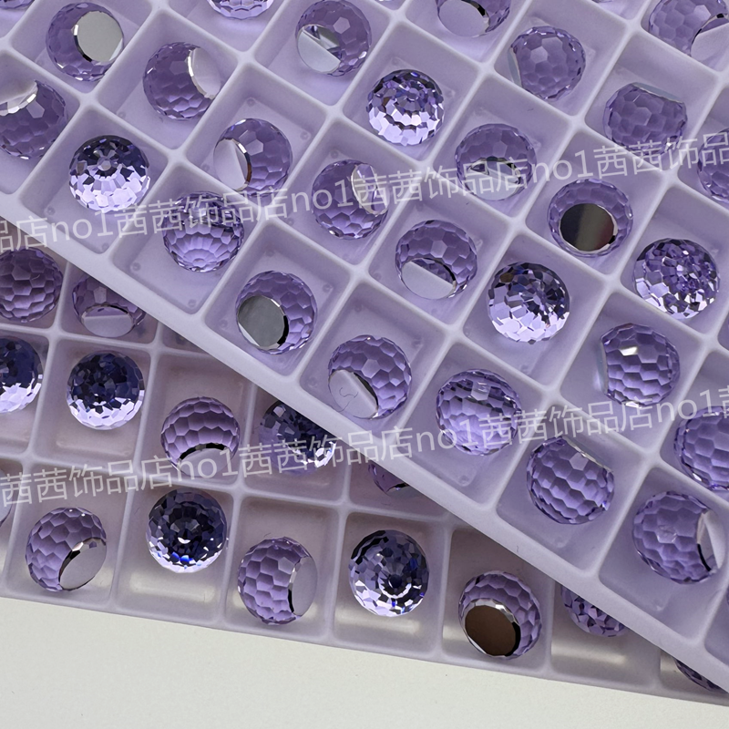 奥地利施家水晶4869平底立体灯光球371紫罗兰蹦迪球华子耳钉饰品,淘宝优惠券,粉丝福利购,淘宝优惠卷