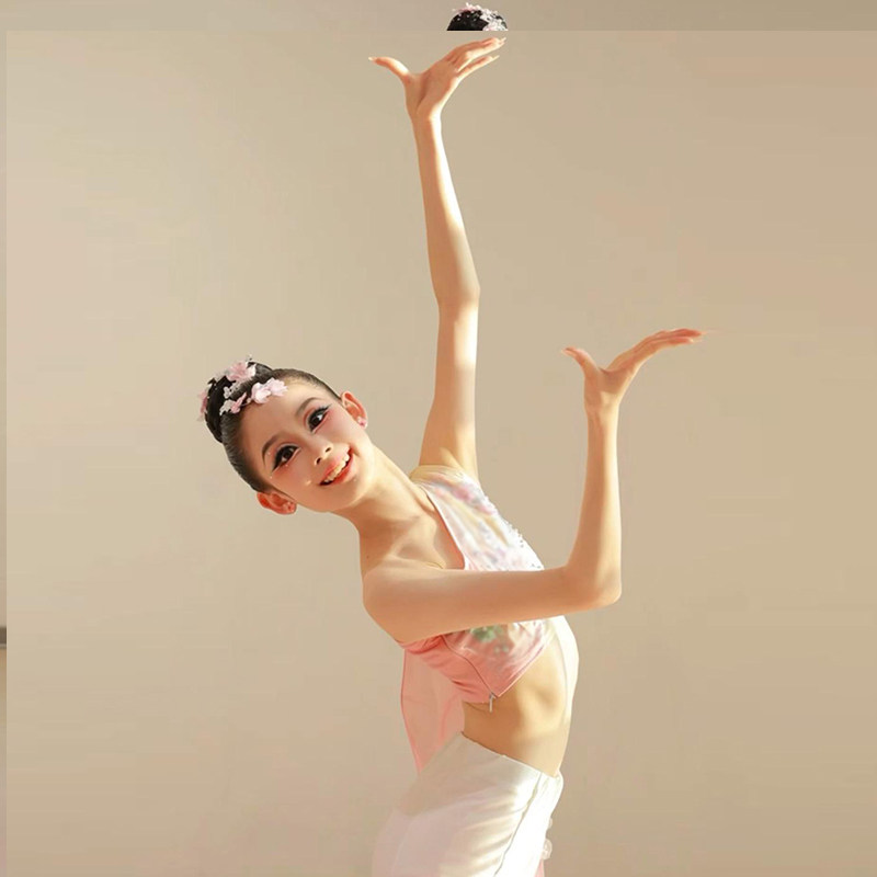 儿童春意浓傣族舞蹈服装女艺考演出服孔雀舞民族花儿鱼尾裙练功服,淘宝优惠券,粉丝福利购,淘宝优惠卷