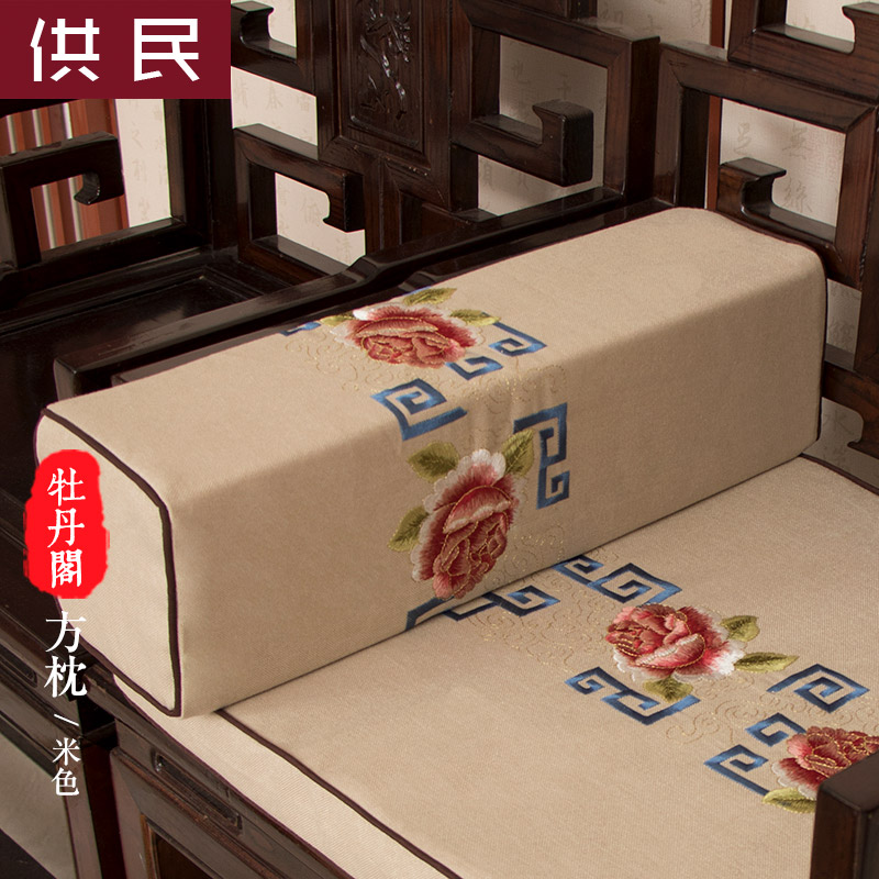 新中式方枕抱枕靠垫套红木沙发腰枕靠背含芯客厅抱枕靠枕套可定做