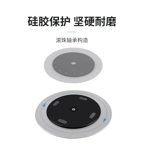iMac一体机铝合金转盘简约360度显示器旋转底座 桌面电脑可调支架 - 图1