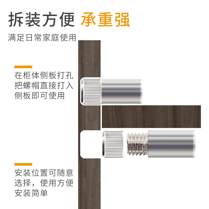 活动层板托粒隔板钉衣柜橱柜鞋柜木板固定托架搁板光身板托五金托 - 图2