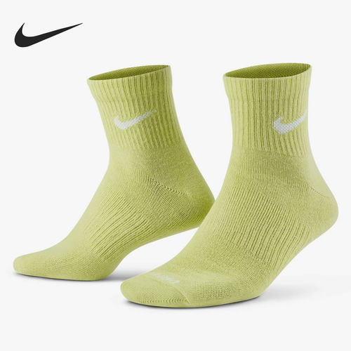 Nike/耐克正品新款多色运动袜训练休闲袜子三双装SX6893-906 - 图1