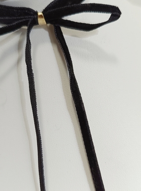 蝴蝶结颈部绑带甜美气质活动装饰女士脖子丝绒带系带颈带项圈