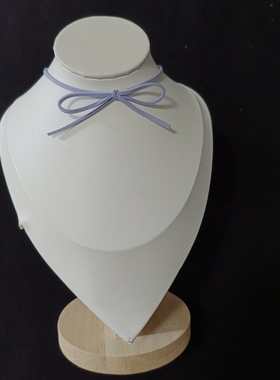 麂皮绳蝴蝶结颈饰女夏季脖子装饰新款时尚潮流女士颈部红绳项链