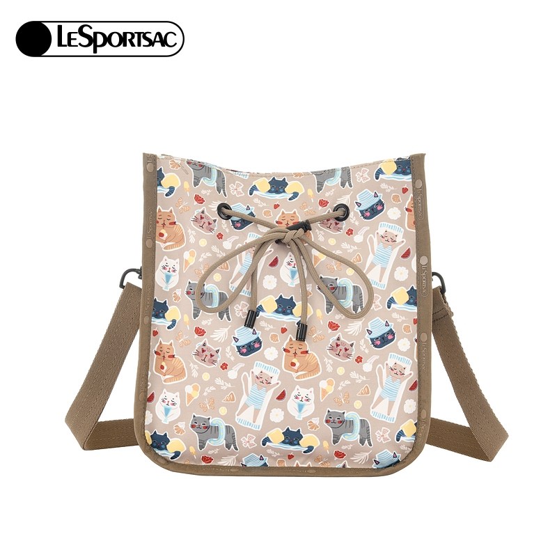 LeSportsac乐播诗新款TRENDY潮流小众印花抽绳斜挎包双肩包背包,淘宝优惠券,粉丝福利购,淘宝优惠卷