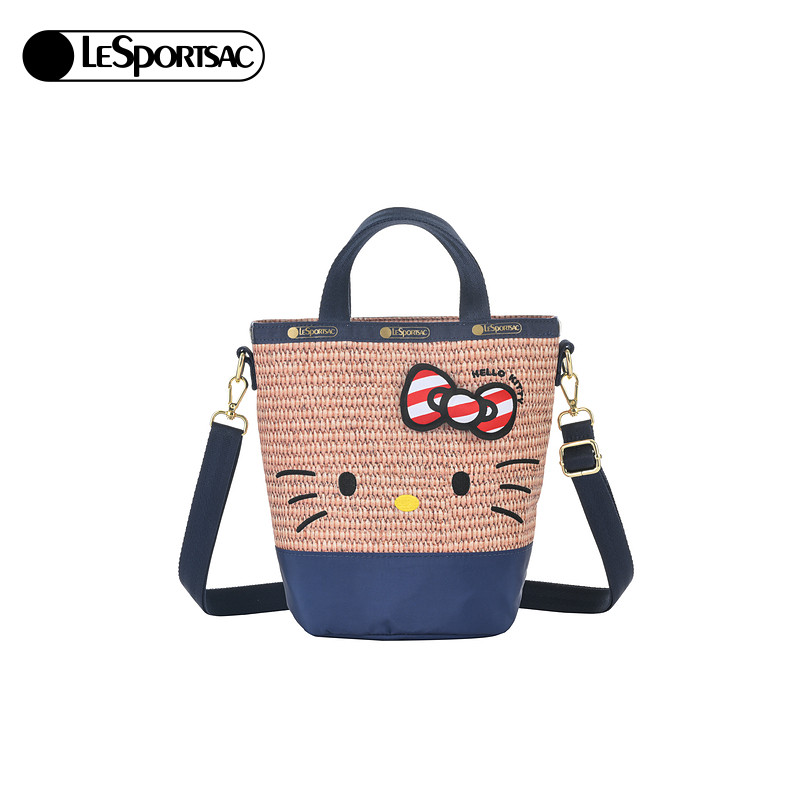 鲍蕾同款LeSportsac乐播诗HELLOKITTY合作新款单肩包斜挎水桶包,淘宝优惠券,粉丝福利购,淘宝优惠卷
