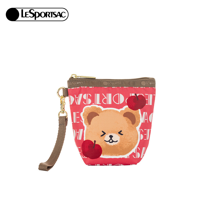 LeSportsac乐播诗新款潮流系列棕色卡通小熊童趣小零钱包手拿包,淘宝优惠券,粉丝福利购,淘宝优惠卷