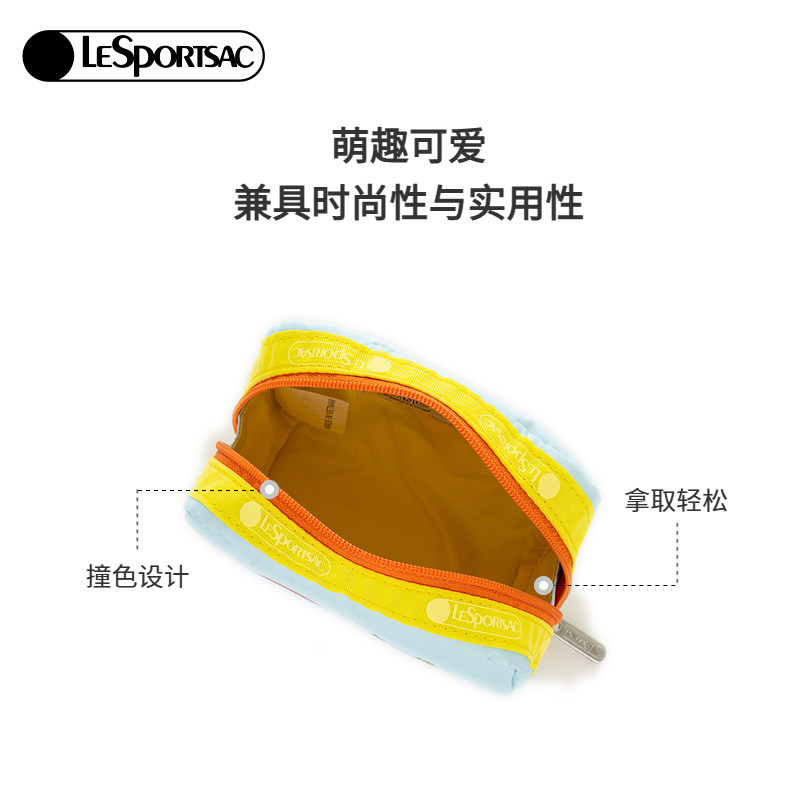 LeSportsac乐播诗新款花生漫画系列可爱史努比撞色卡包零钱手拿包 - 图2