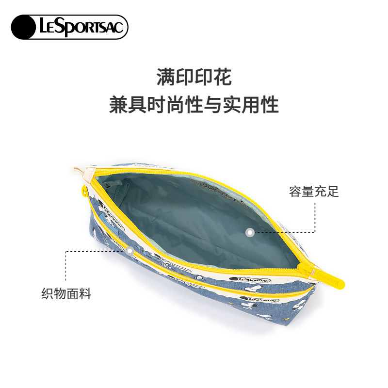 LeSportsac乐播诗新款花生漫画系列复古蓝史努比隔层收纳包手拿包,淘宝优惠券,粉丝福利购,淘宝优惠卷