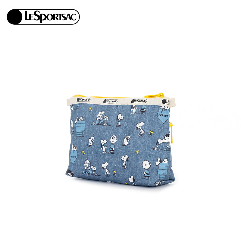 LeSportsac乐播诗新款花生漫画系列复古蓝史努比隔层收纳包手拿包,淘宝优惠券,粉丝福利购,淘宝优惠卷