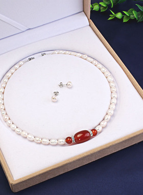 韩版淡水养殖珍珠项链母亲节礼物