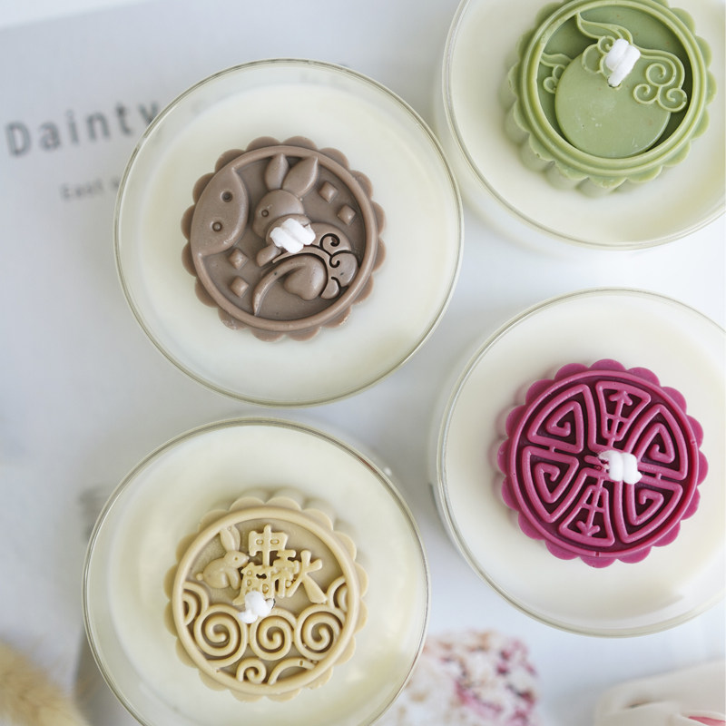 中秋月饼蜡烛硅胶模具 DIY节日伴手礼香薰蜡烛材料包赠送视频教程,淘宝优惠券,粉丝福利购,淘宝优惠卷