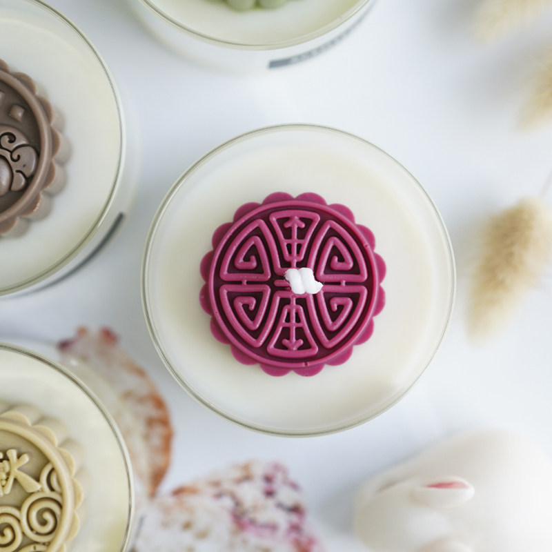 中秋月饼蜡烛硅胶模具 DIY节日伴手礼香薰蜡烛材料包赠送视频教程,淘宝优惠券,粉丝福利购,淘宝优惠卷