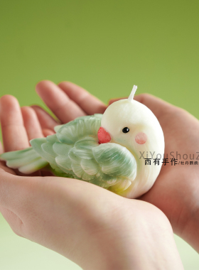牡丹鹦鹉硅胶模具diy蜡烛石膏