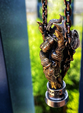 渡鸦联名限量款暗黑撒旦羊头吊坠