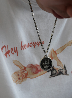 渡鸦专属手工纯银骷髅笑脸吊坠