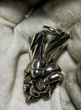 渡鸦原创手工纯银生肖暴富兔吊坠