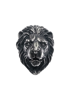 手工雕刻狮王原创吊坠纯银渡鸦男