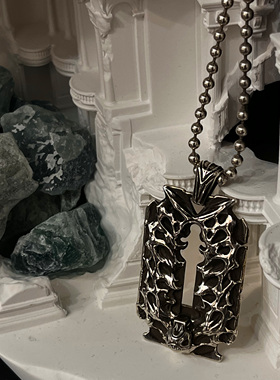 渡鸦原创可拆卸食人鱼刀片银吊坠