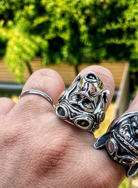 渡鸦原创无聊猿猴子飞行员银戒指