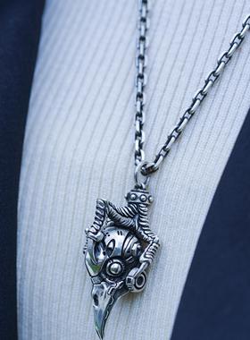 渡鸦原创限量款蒸汽朋克纯银吊坠