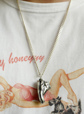 复古渡鸦925银吊坠手工红翼875