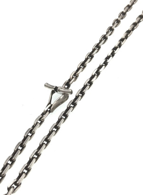 渡鸦原创纯银机车把扣无痕太角链