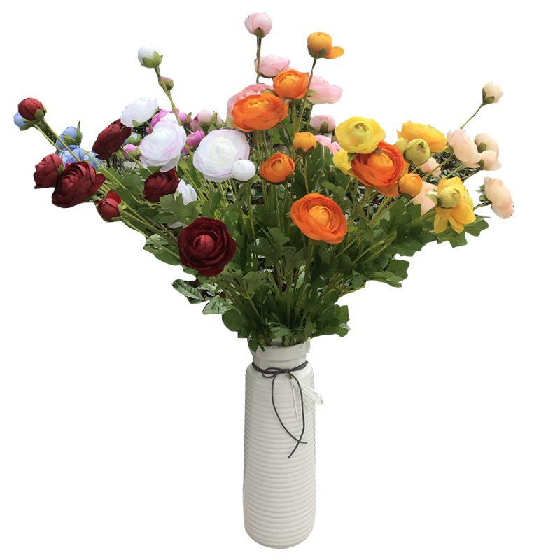 仿真西洋牡丹玫瑰露莲北欧小清新花瓶餐桌客厅摆件婚庆花手