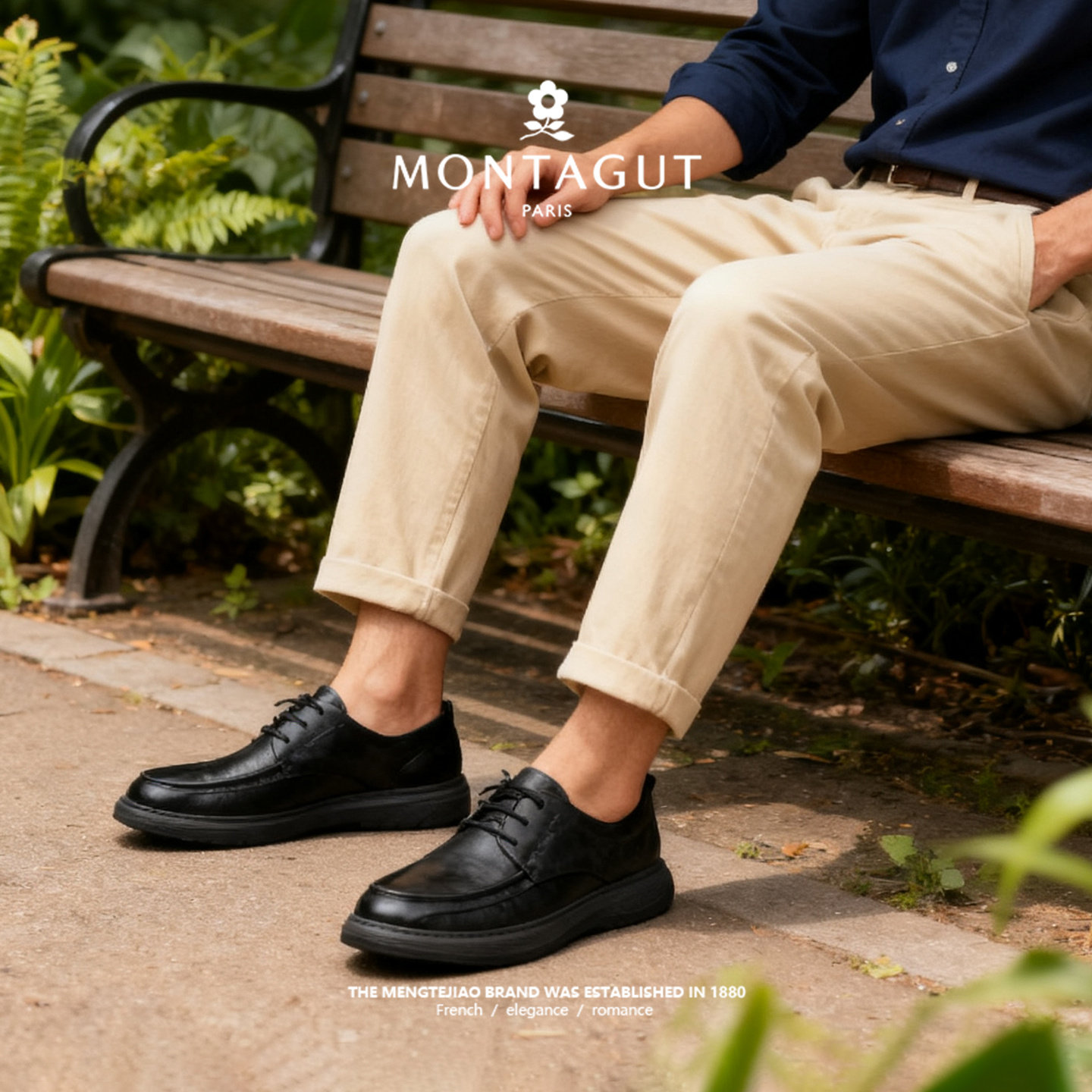 梦特娇春季头层牛皮休闲皮鞋男冬季加绒厚底办公室父亲工作商务鞋,淘宝优惠券,粉丝福利购,淘宝优惠卷