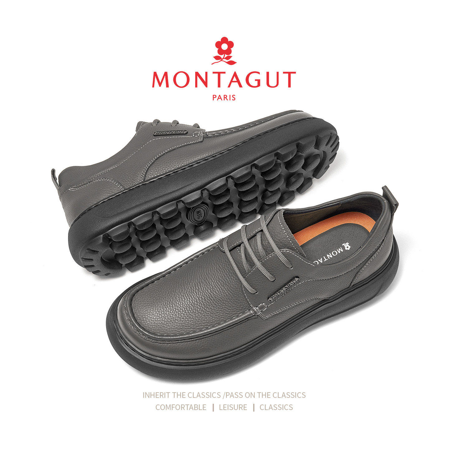 梦特娇男鞋2026新款真皮鞋男商务英伦风春季牛皮休闲运动工作板鞋,淘宝优惠券,粉丝福利购,淘宝优惠卷