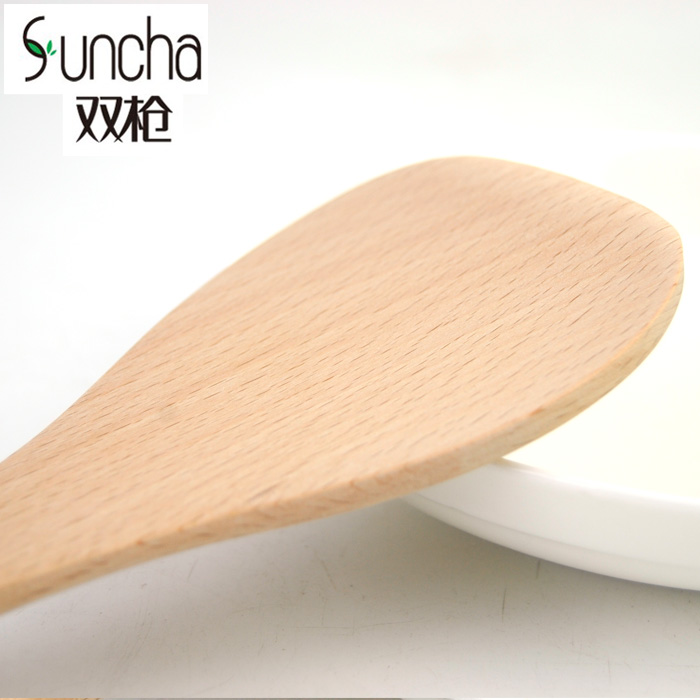 双枪实木盛饭饭勺木头勺子实木无漆米饭铲子不沾家用电饭锅CZ3221 - 图3