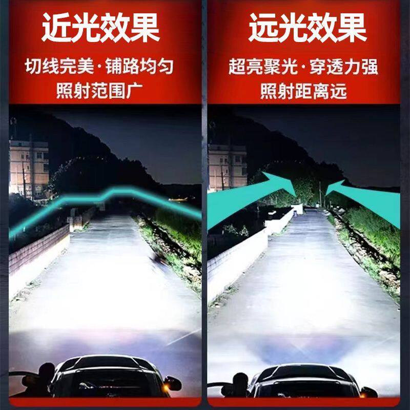 17-19款标致5008LED前大灯改装超亮聚光远光近光雾灯汽车灯泡专用 - 图0